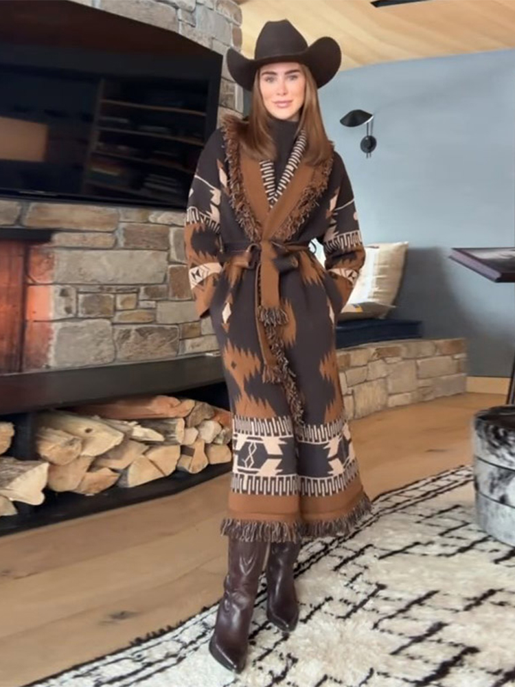كارديجان نسائي أنيق مزود بشراش - مراجعة Tassel Fringe Trim وسعره
