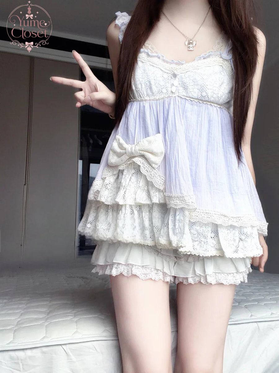 طقم نسائي من قطعتين بتصميم كوك - مراجعة Elastic Lace Trim وسعره