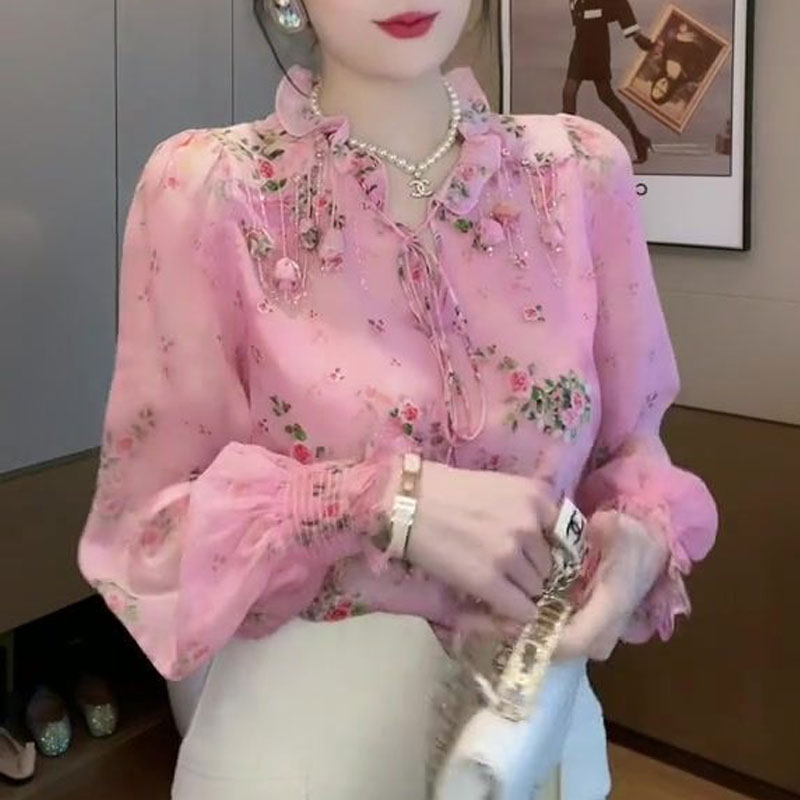 الكورية كسر الزهور المطبوعة بل - مراجعة Tassel Fringe Trim وسعره