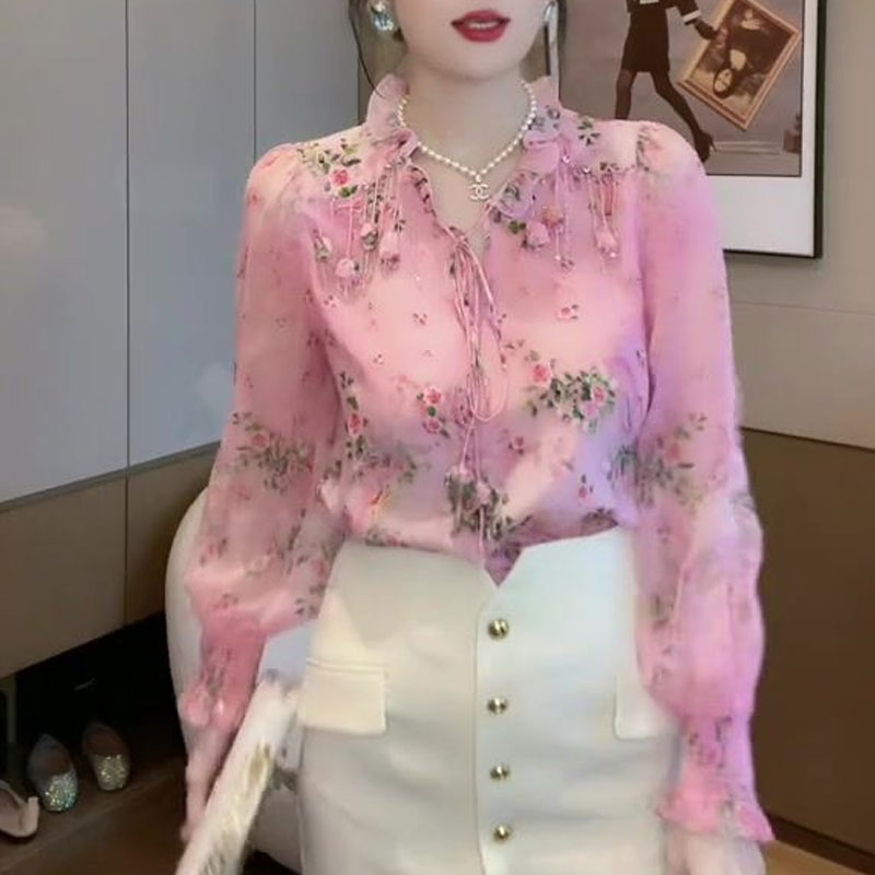 الكورية كسر الزهور المطبوعة بل - مراجعة Tassel Fringe Trim وسعره