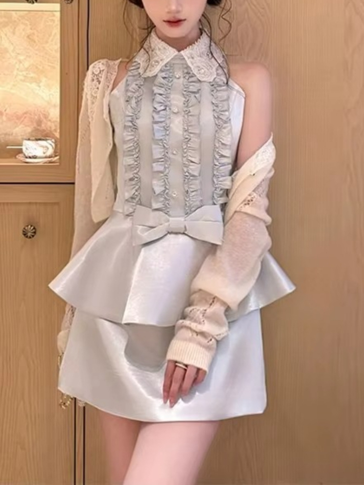 طقم نسائي من قطعتين بتصميم فرن - مراجعة Elastic Lace Trim وسعره