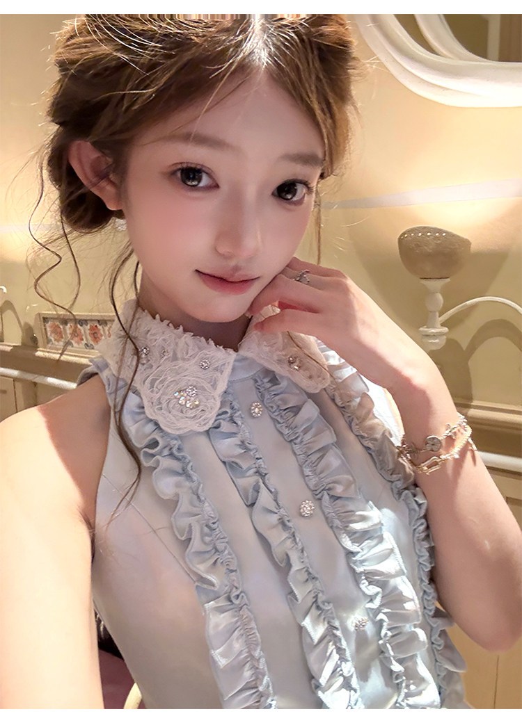 طقم نسائي من قطعتين بتصميم فرن - مراجعة Elastic Lace Trim وسعره
