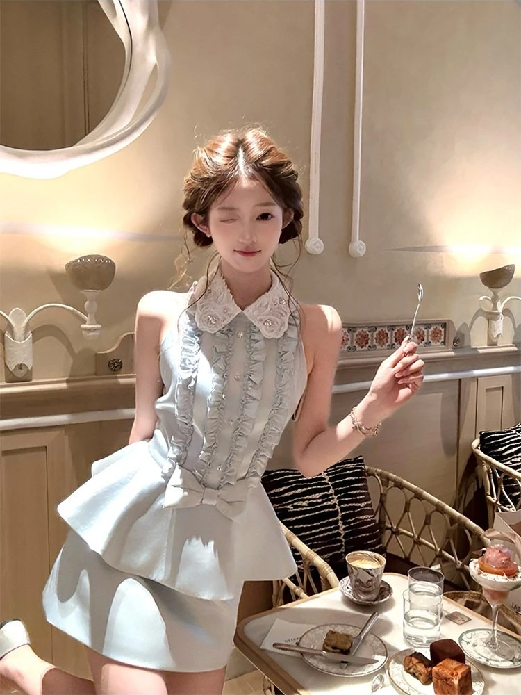 طقم نسائي من قطعتين بتصميم فرن - مراجعة Elastic Lace Trim وسعره