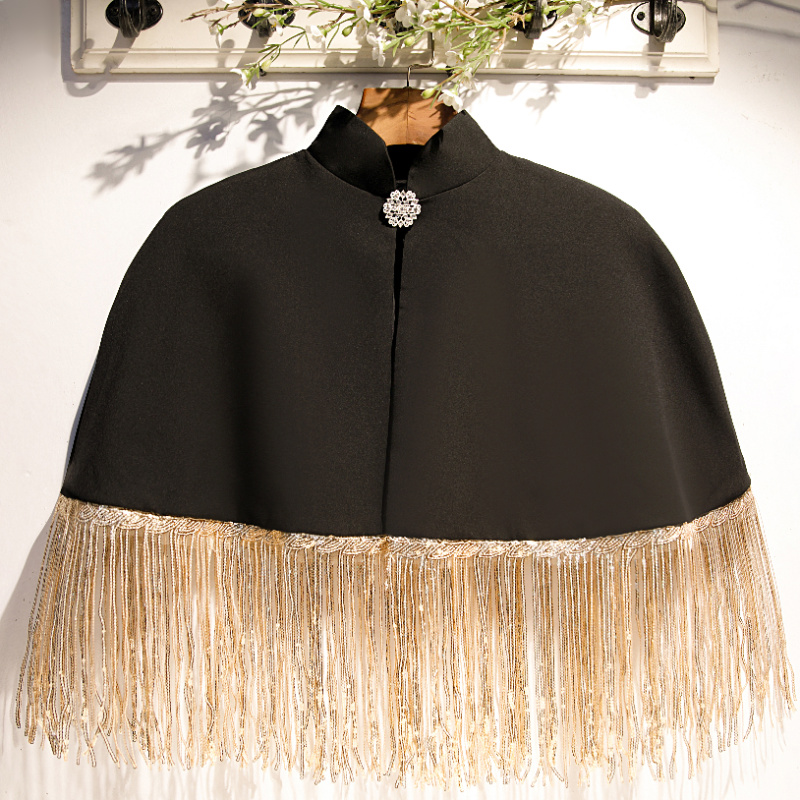 المرأة الربيع الصيف الأسود الت - مراجعة Tassel Fringe Trim وسعره