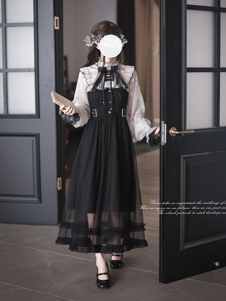 فستان لوليتا فرنسي عتيق للنساء - مراجعة Elastic Lace Trim وسعره